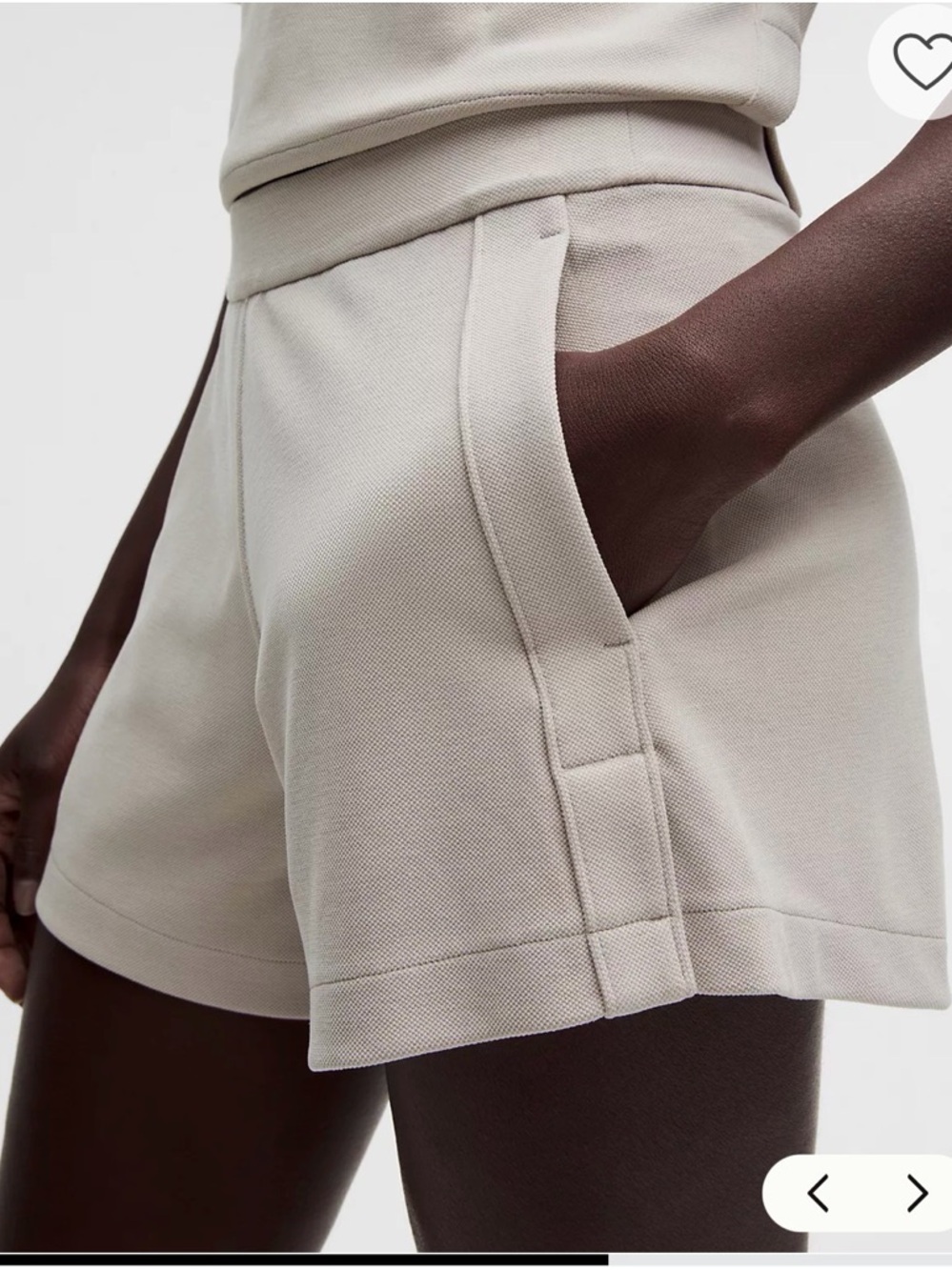 lululemon athletica Cream Athletic Knit Shorts